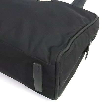 PRADA Tessuto Nylon Triangle Handbag Black Size ONE SIZE