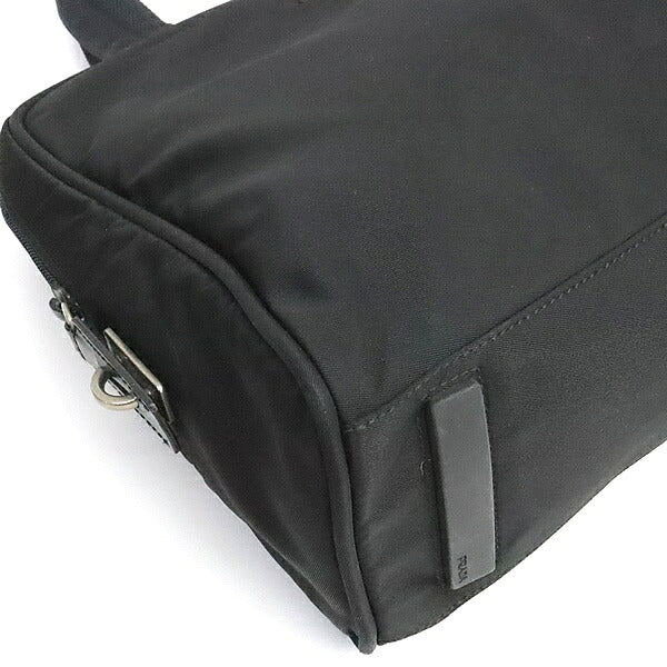 PRADA Tessuto Nylon Triangle Handbag Black Size ONE SIZE