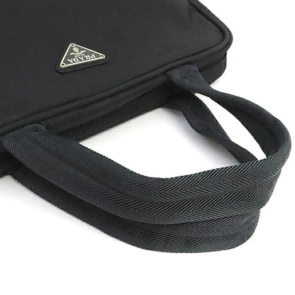 PRADA Tessuto Nylon Triangle Handbag Black Size ONE SIZE