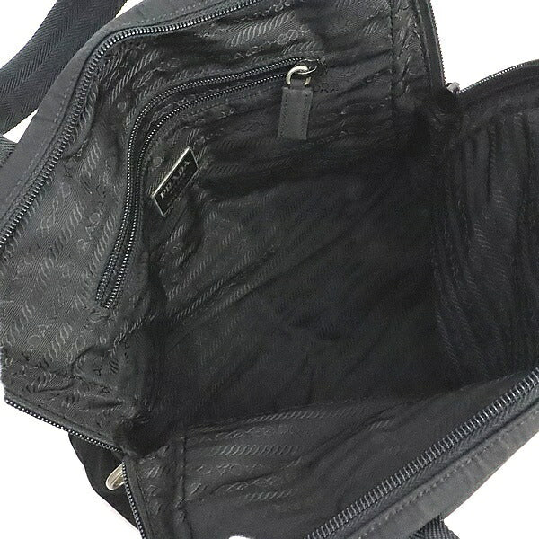 PRADA Tessuto Nylon Triangle Handbag Black Size ONE SIZE