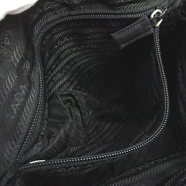 PRADA Tessuto Nylon Triangle Handbag Black Size ONE SIZE