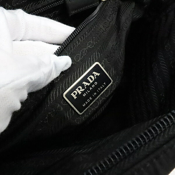 PRADA Tessuto Nylon Triangle Handbag Black Size ONE SIZE