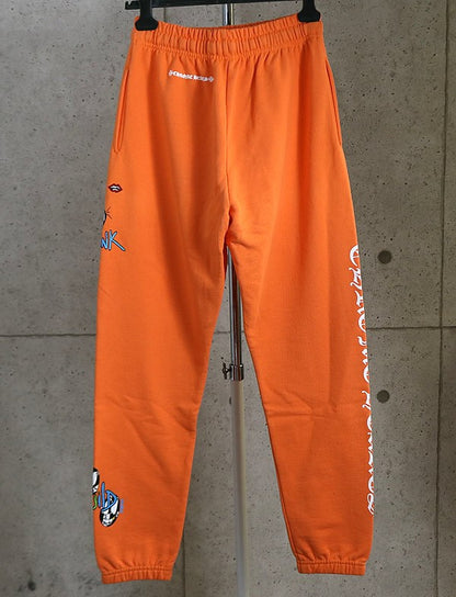 CHROME HEARTS PPO BUILD Orange Sweatpants Size S