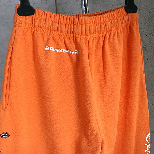 CHROME HEARTS PPO BUILD Orange Sweatpants Size S