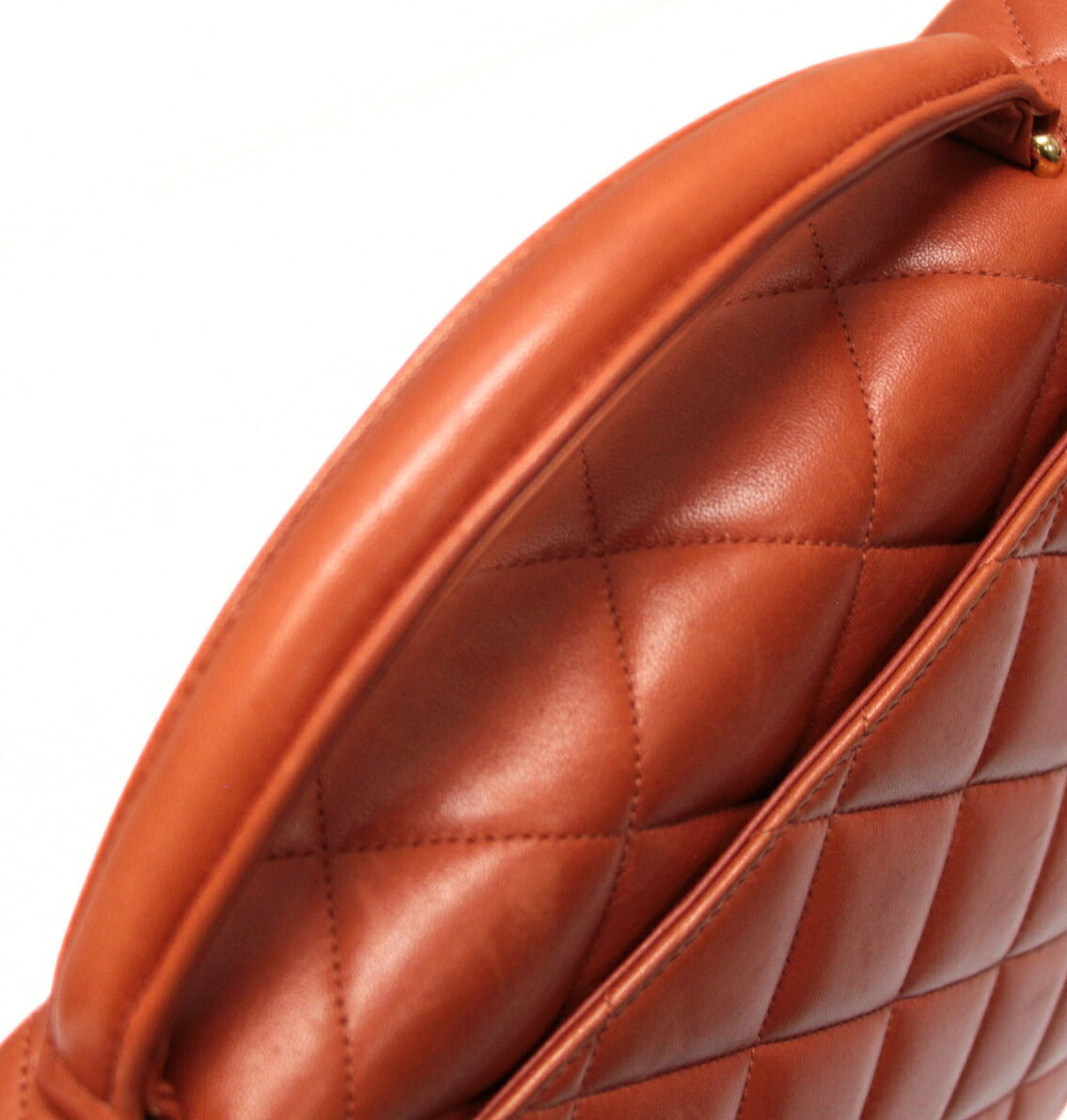 CHANEL Matelasse Lambskin Brown Briefcase Size ONE SIZE