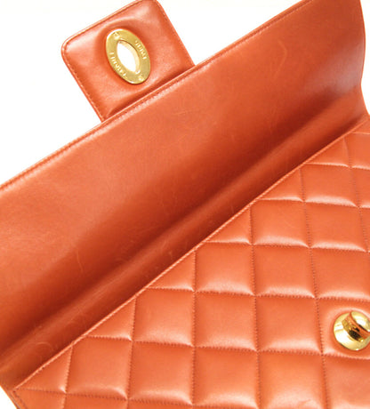 CHANEL Matelasse Lambskin Brown Briefcase Size ONE SIZE