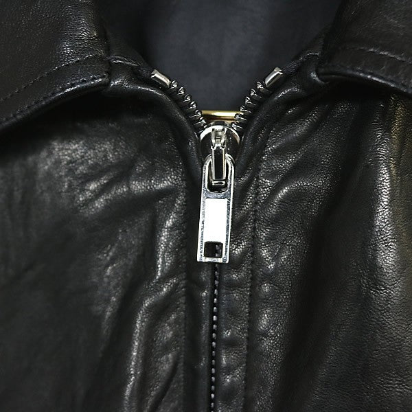 RICK OWENS BRAD Leather Jacket Black Size 48