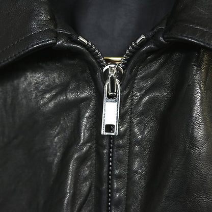 RICK OWENS BRAD Leather Jacket Black Size 48