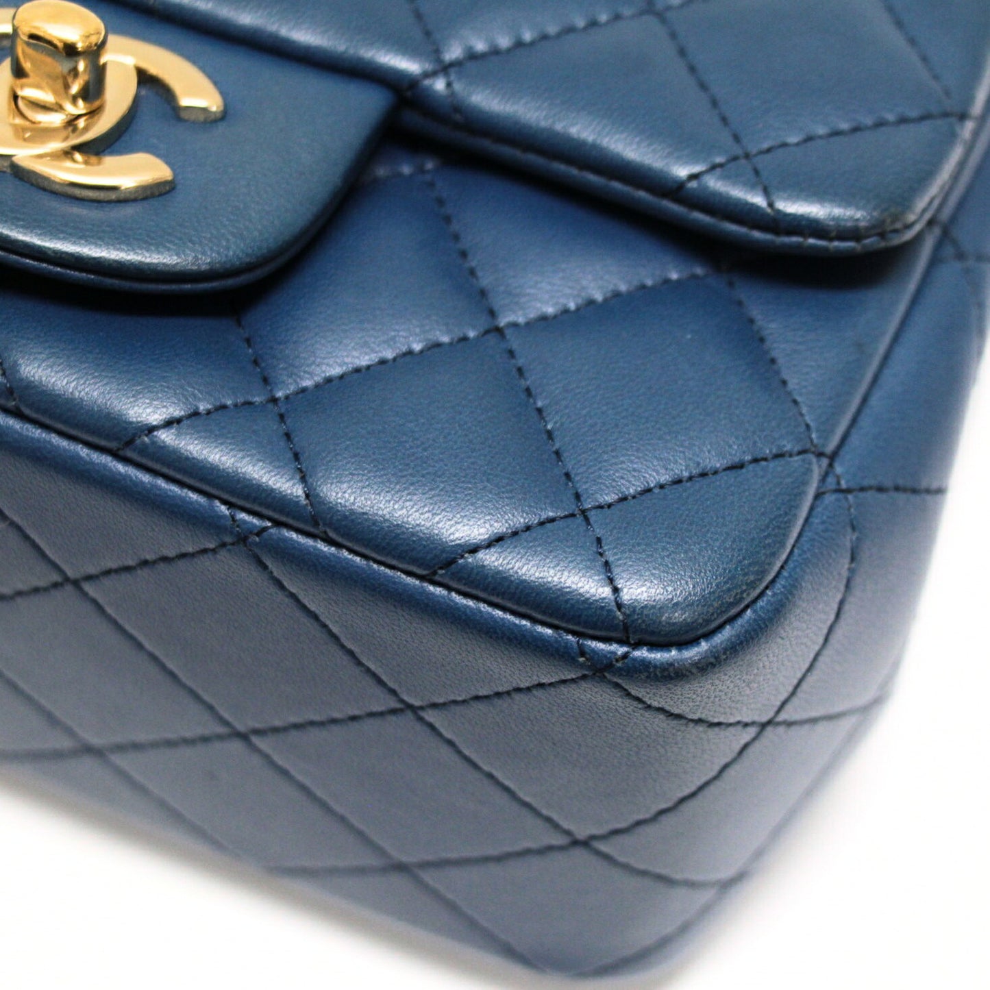 CHANEL Mini Matelasse 17 Lambskin Bag Blue Size ONE SIZE