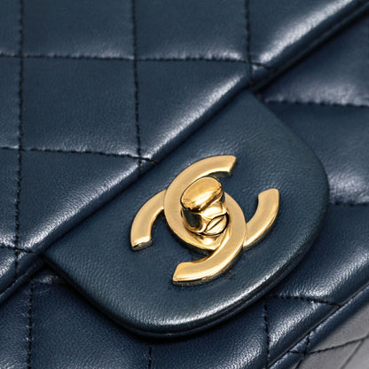 CHANEL Mini Matelasse 17 Lambskin Bag Blue Size ONE SIZE