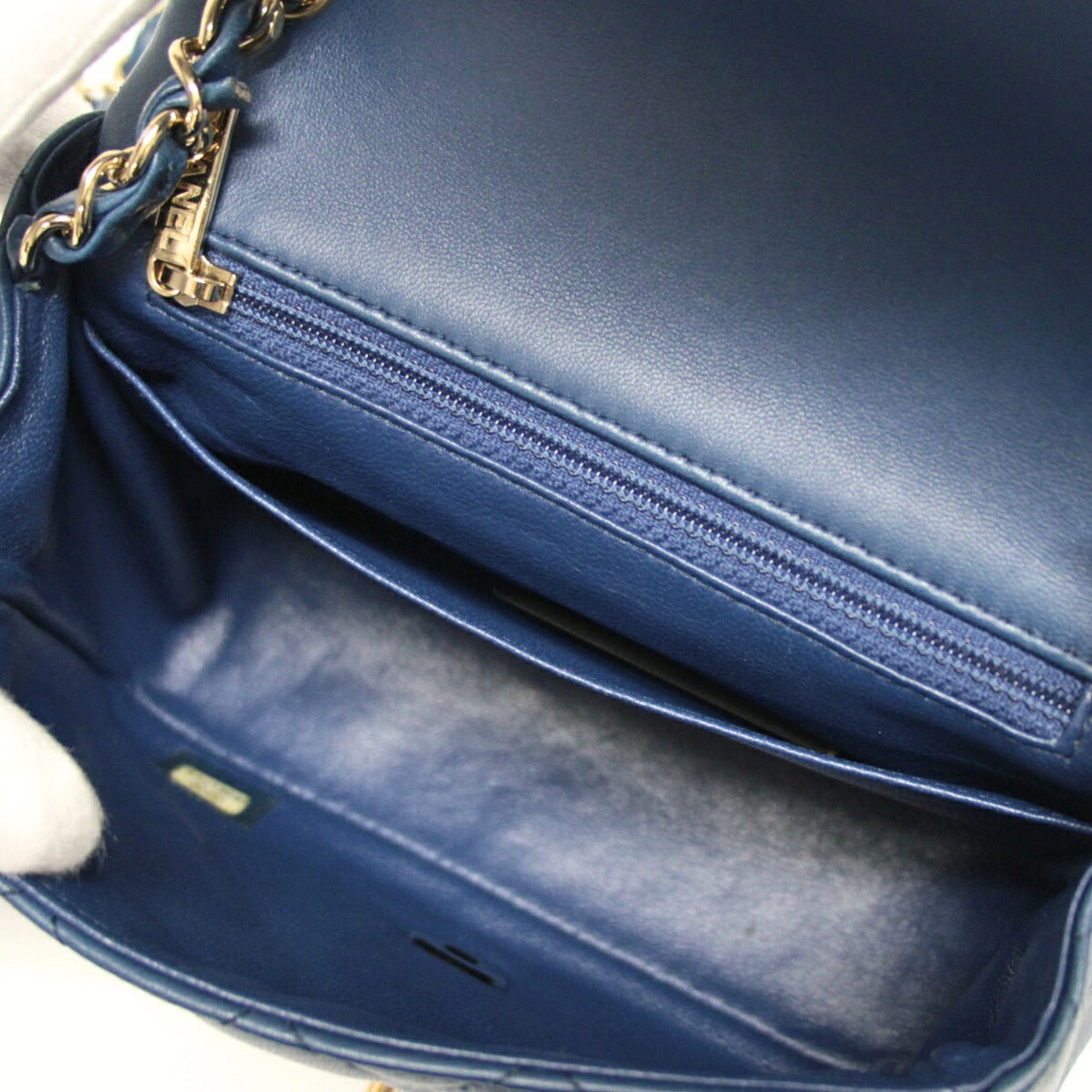 CHANEL Mini Matelasse 17 Lambskin Bag Blue Size ONE SIZE
