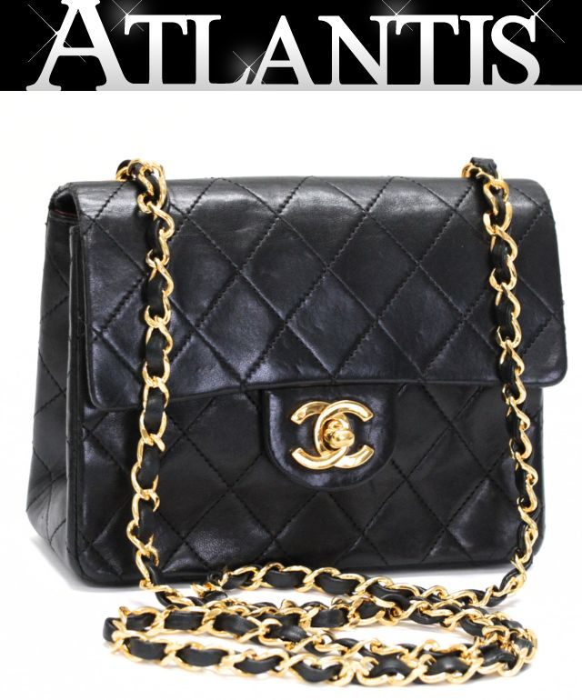 CHANEL Mini Matelasse 17 Lambskin Bag Black Size ONE SIZE