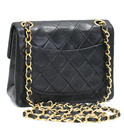 CHANEL Mini Matelasse 17 Lambskin Bag Black Size ONE SIZE