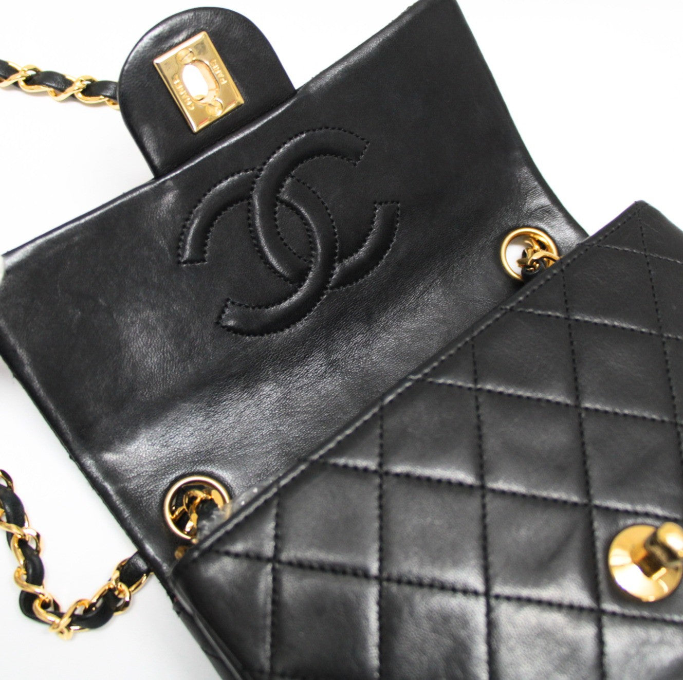 CHANEL Mini Matelasse 17 Lambskin Bag Black Size ONE SIZE