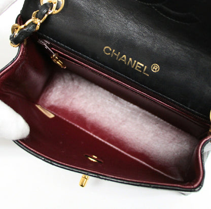 CHANEL Mini Matelasse 17 Lambskin Bag Black Size ONE SIZE