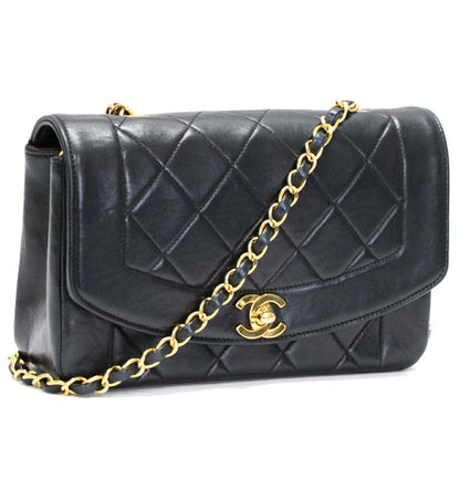 CHANEL Diana 22 Matelasse Lambskin Bag Black Size ONE SIZE