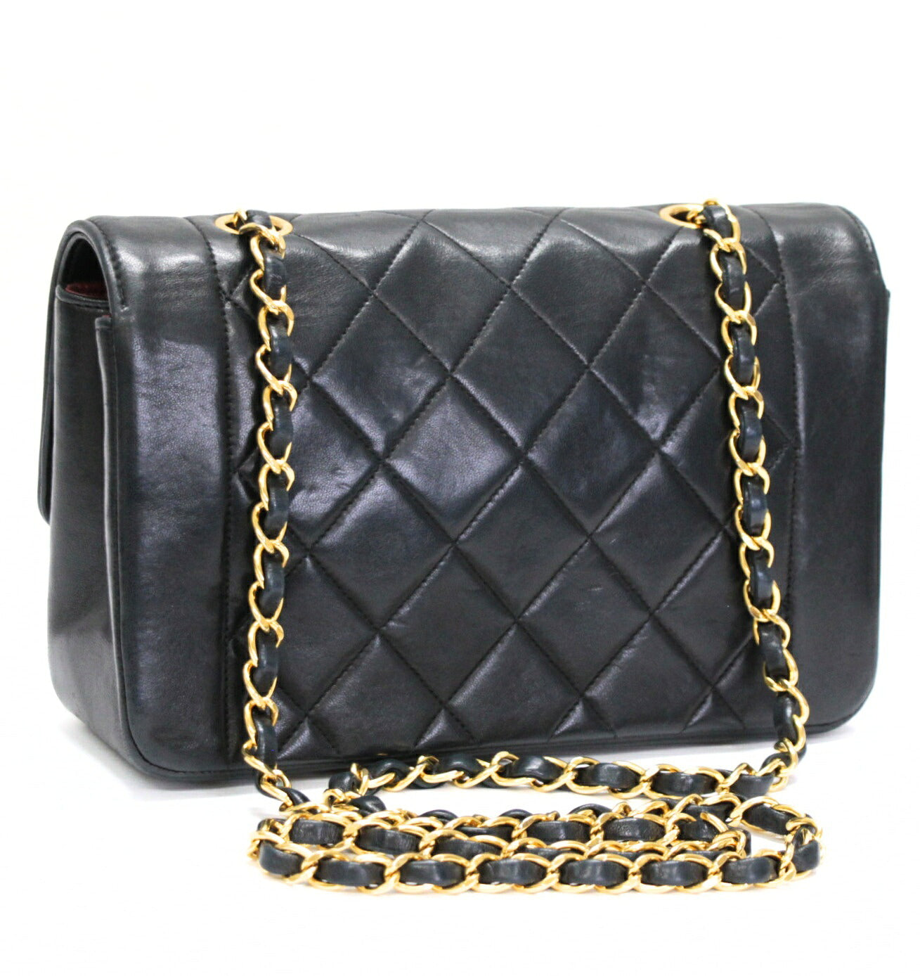 CHANEL Diana 22 Matelasse Lambskin Bag Black Size ONE SIZE