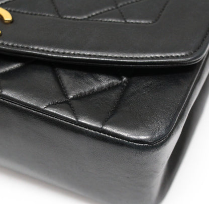 CHANEL Diana 22 Matelasse Lambskin Bag Black Size ONE SIZE