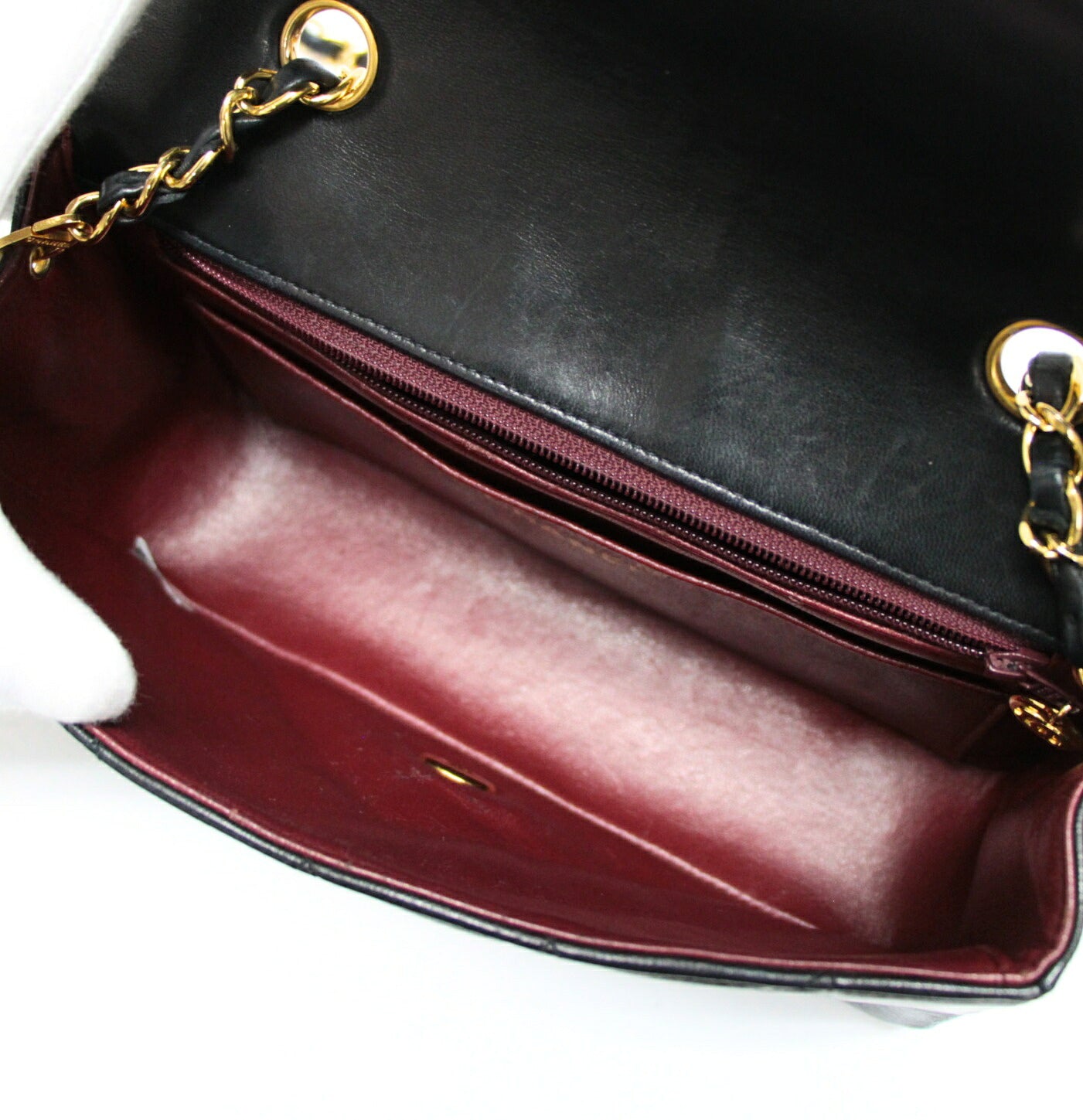 CHANEL Diana 22 Matelasse Lambskin Bag Black Size ONE SIZE