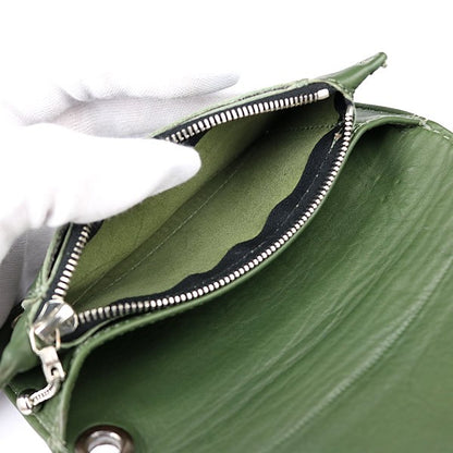 CHROME HEARTS 1ZIP Cross Patch Wallet Green Size ONE SIZE