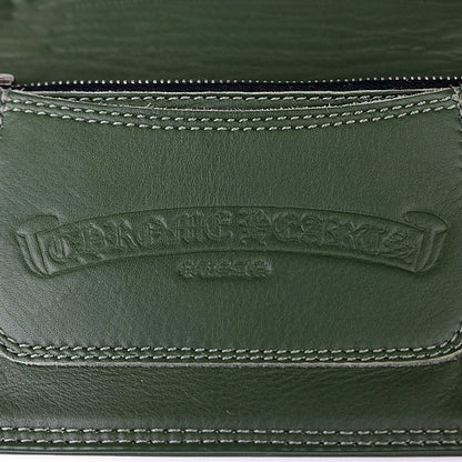 CHROME HEARTS 1ZIP Cross Patch Wallet Green Size ONE SIZE