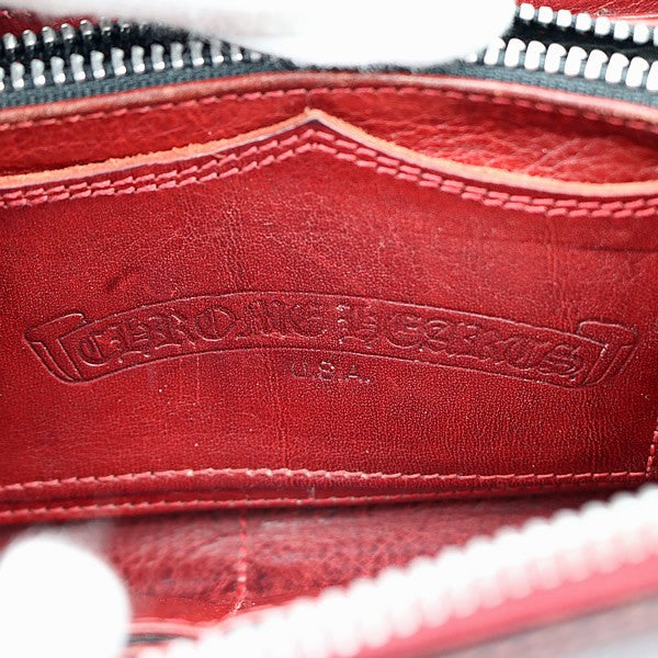 CHROME HEARTS Custom REC F ZIP #2 3 Wallet Red Size ONE SIZE