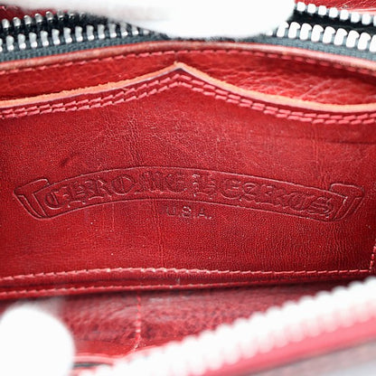 CHROME HEARTS Custom REC F ZIP #2 3 Wallet Red Size ONE SIZE
