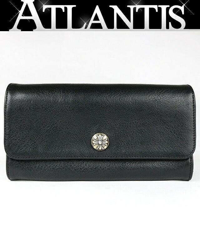 CHROME HEARTS JUDY Leather Long Wallet Black Size ONE SIZE