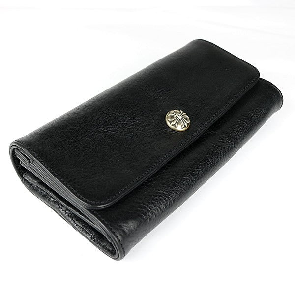 CHROME HEARTS JUDY Leather Long Wallet Black Size ONE SIZE