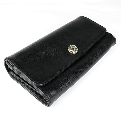 CHROME HEARTS JUDY Leather Long Wallet Black Size ONE SIZE