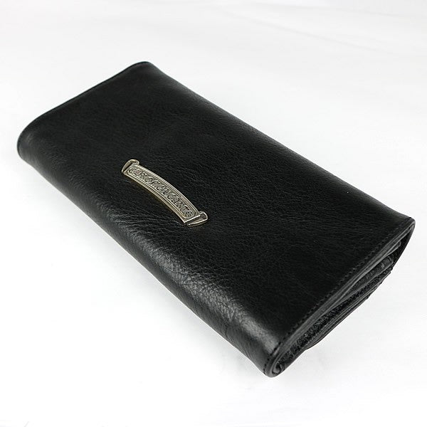CHROME HEARTS JUDY Leather Long Wallet Black Size ONE SIZE