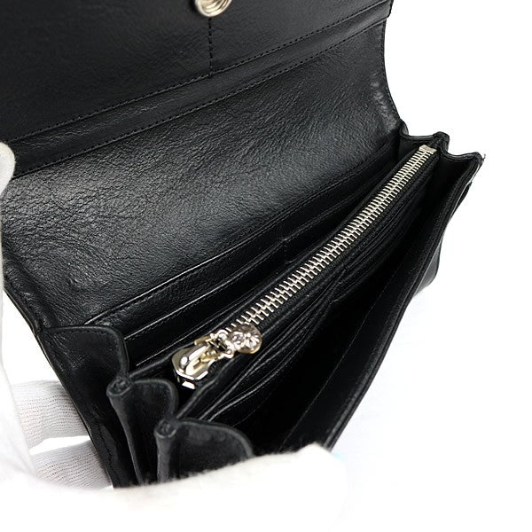 CHROME HEARTS JUDY Leather Long Wallet Black Size ONE SIZE