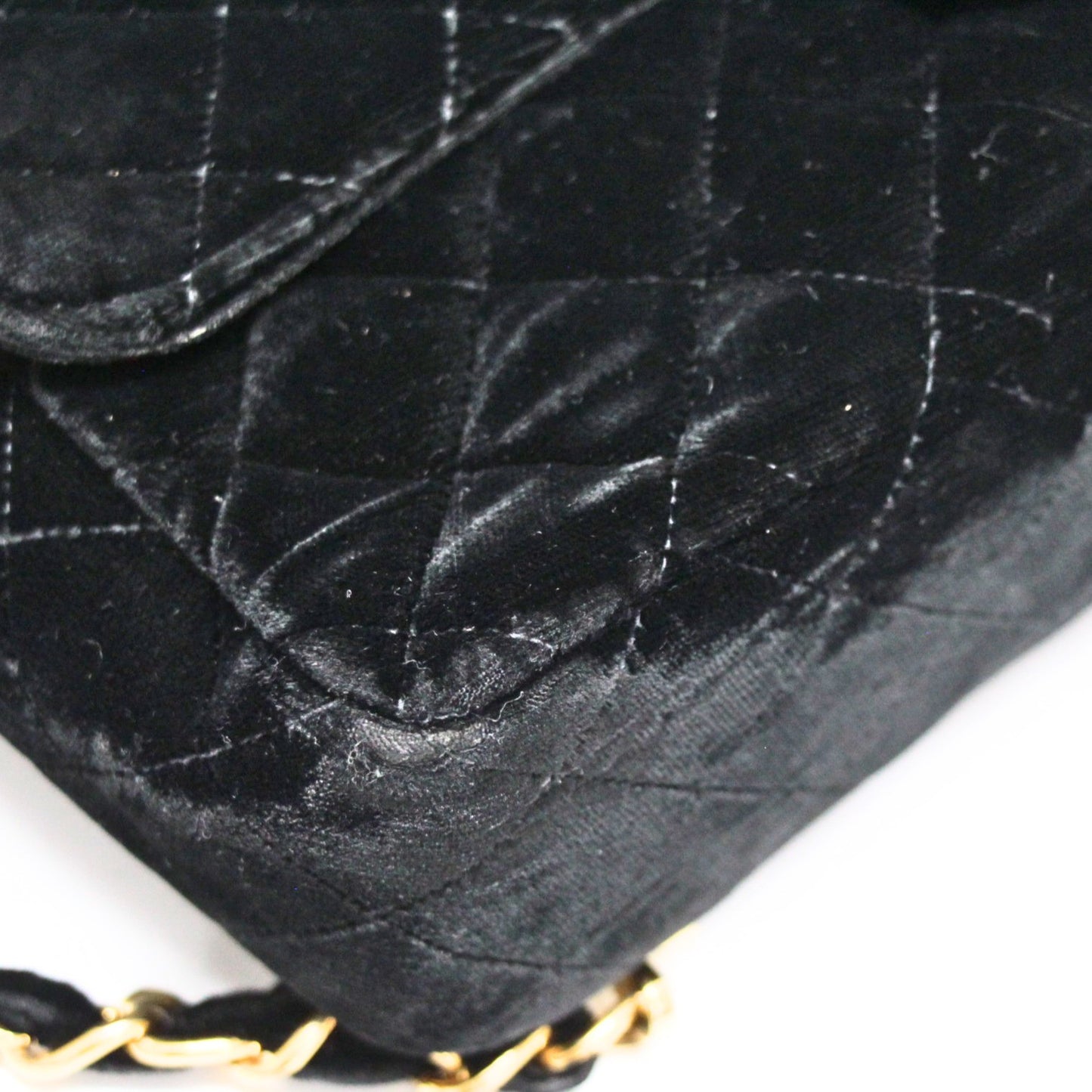 CHANEL Matelasse Velour Black Backpack Size ONE SIZE