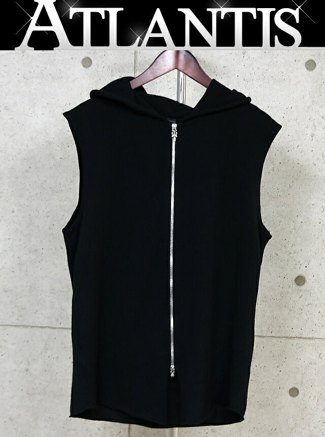 CHROME HEARTS Cross Patch Double Zip Vest Black Size M