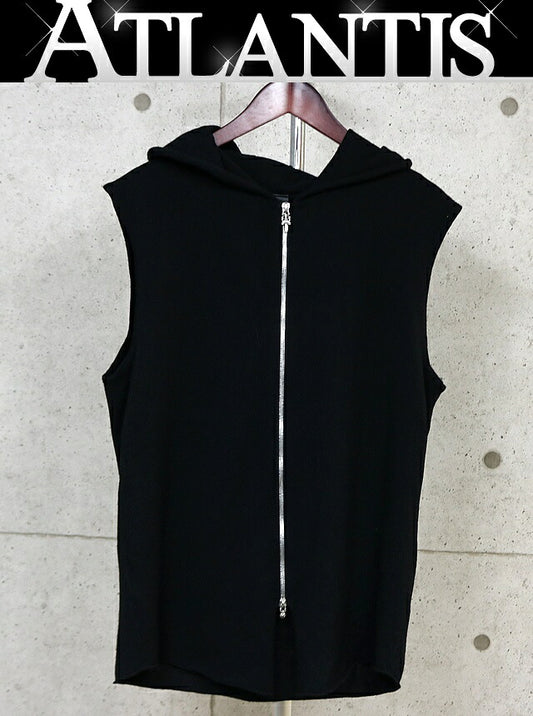 CHROME HEARTS Cross Patch Double Zip Vest Black Size M