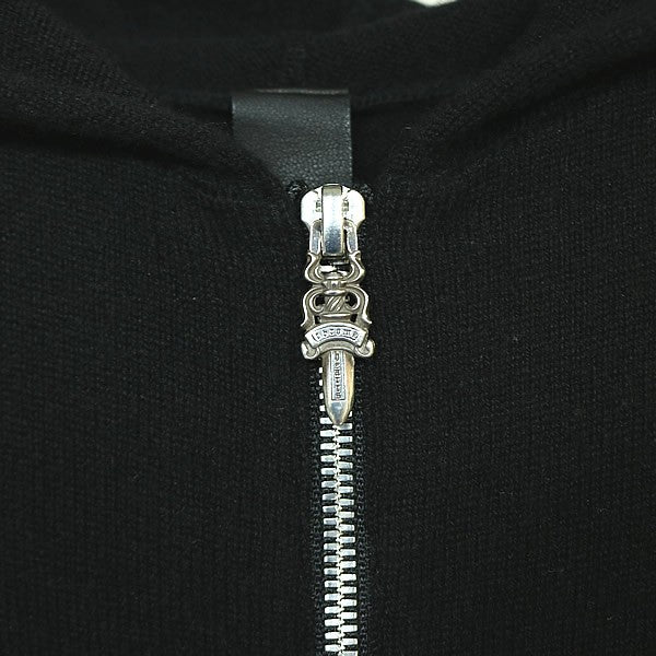 CHROME HEARTS Cross Patch Double Zip Vest Black Size M