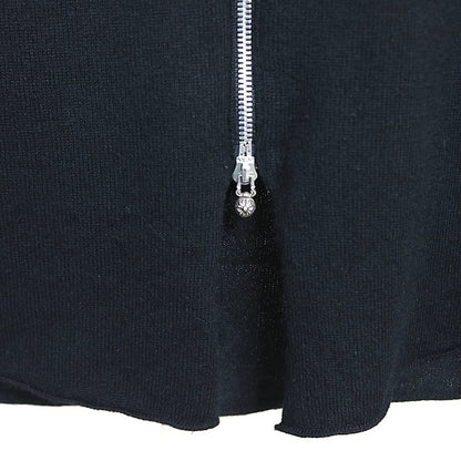 CHROME HEARTS Cross Patch Double Zip Vest Black Size M