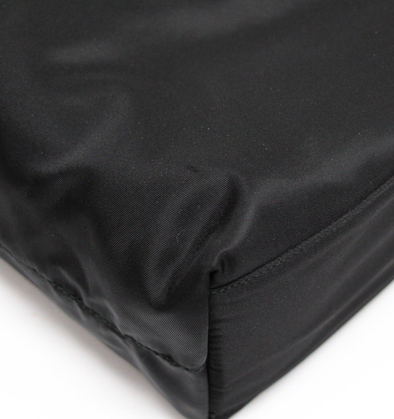 PRADA Triangle Logo Nylon Mini Tote Bag Black Size ONE SIZE