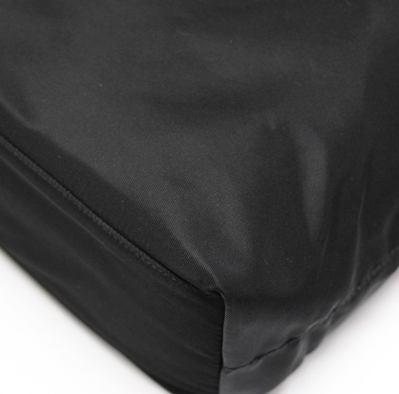 PRADA Triangle Logo Nylon Mini Tote Bag Black Size ONE SIZE