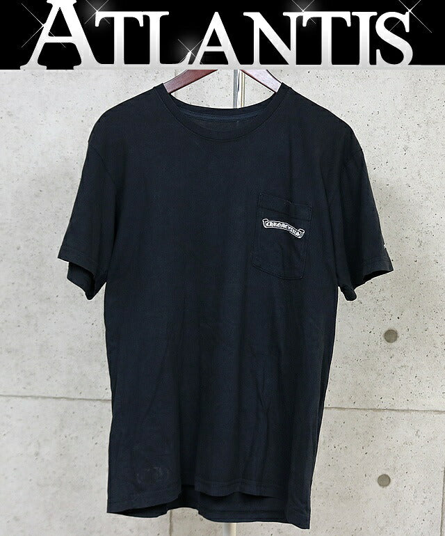 CHROME HEARTS Scroll Label Pocket Logo Print T-Shirt Size L Size