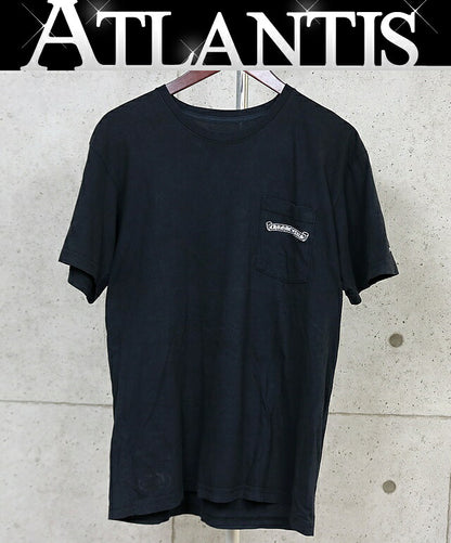 CHROME HEARTS Scroll Label Pocket Logo Print T-Shirt Size L Size