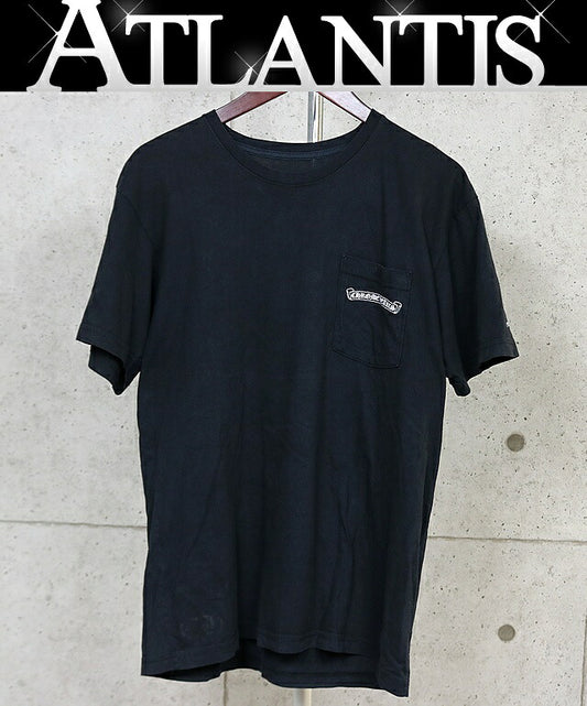 CHROME HEARTS Scroll Label Pocket Logo Print T-Shirt Size L Size