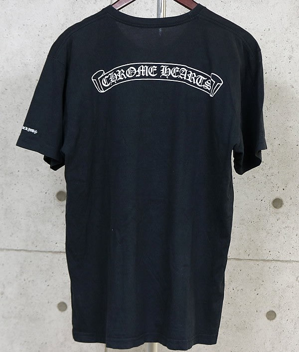 CHROME HEARTS Scroll Label Pocket Logo Print T-Shirt Size L Size
