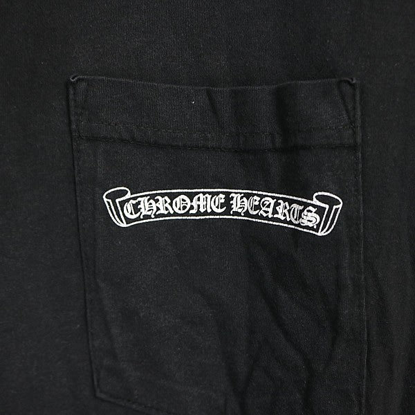 CHROME HEARTS Scroll Label Pocket Logo Print T-Shirt Size L Size