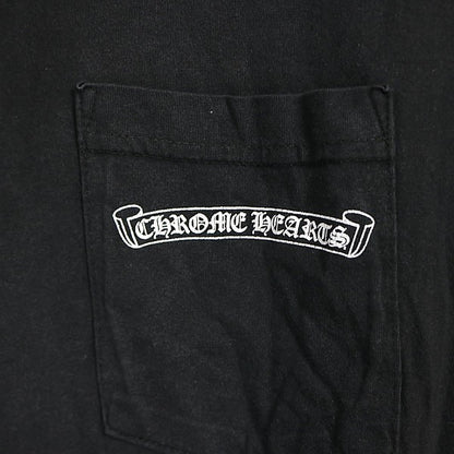 CHROME HEARTS Scroll Label Pocket Logo Print T-Shirt Size L Size