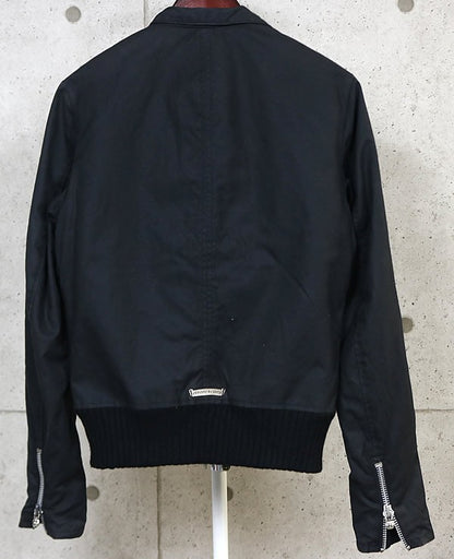 CHROME HEARTS Cross Button Double Zip Jacket Black Size S