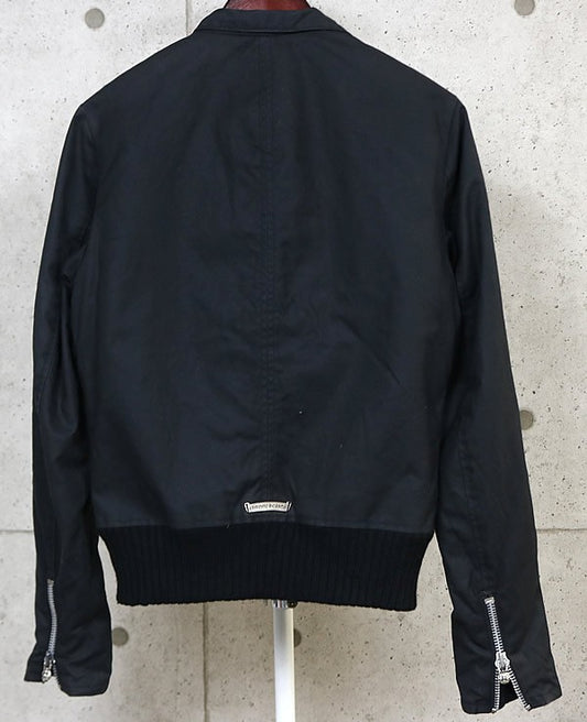 CHROME HEARTS Cross Button Double Zip Jacket Black Size S