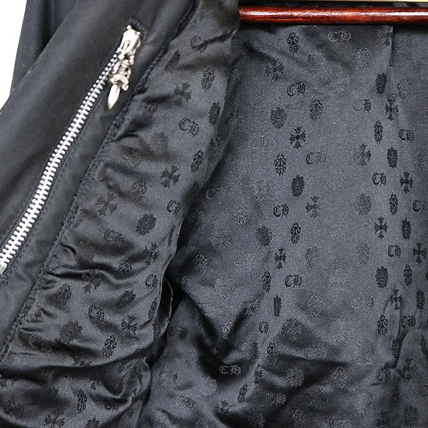 CHROME HEARTS Cross Button Double Zip Jacket Black Size S