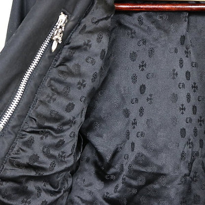 CHROME HEARTS Cross Button Double Zip Jacket Black Size S