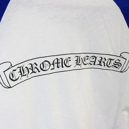 CHROME HEARTS Star Scroll Label Raglan Long Sleeve Tee Blue Size XXL